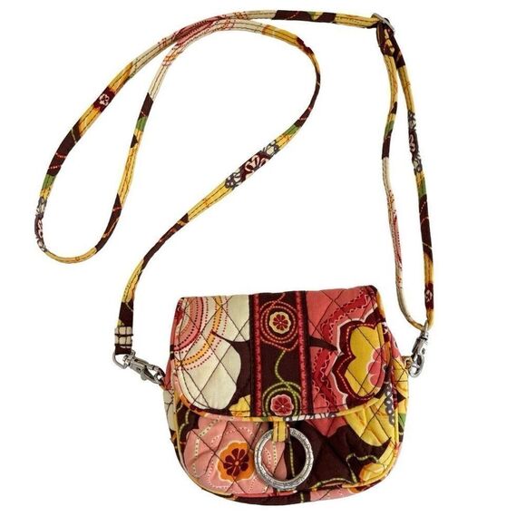 Vera Bradley mini saddle up crossbody bag purse buttercup print RETIRED - Picture 1 of 12